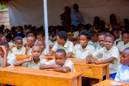 Pupils at their desks in a member school