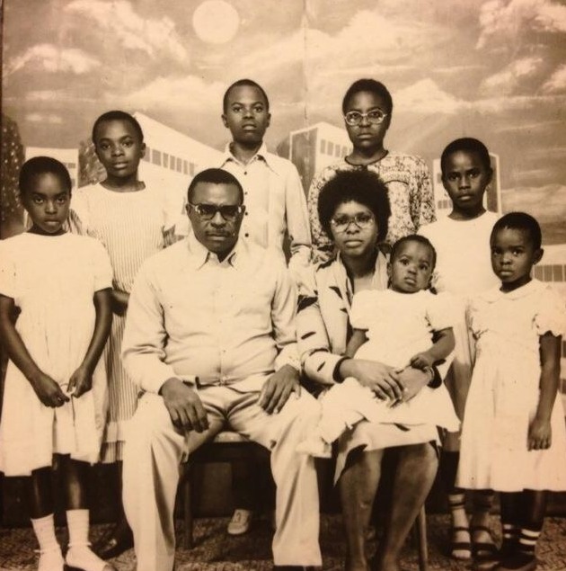 Titus Ntungwen Fomuso with his wife Monica and their children